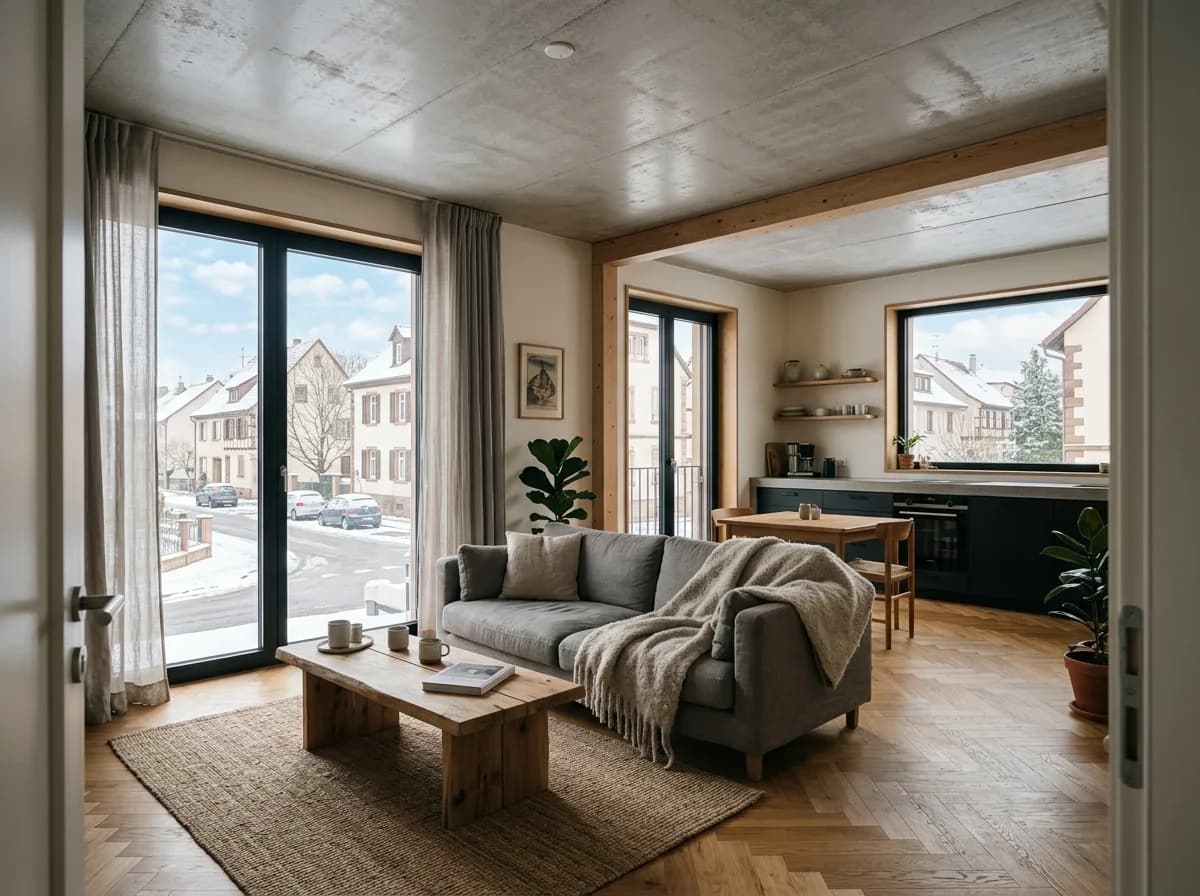 Carte schématique des quartiers de Mulhouse avec indication des zones à fort potentiel locatif saisonnier